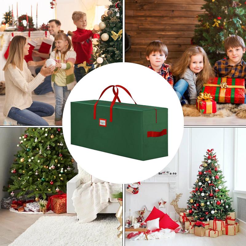 Christmas Tree Storage Bag Large Size Tree Bag With Solid Handle Ornament Storage Box Dust-Proof Christmas tree storage bag