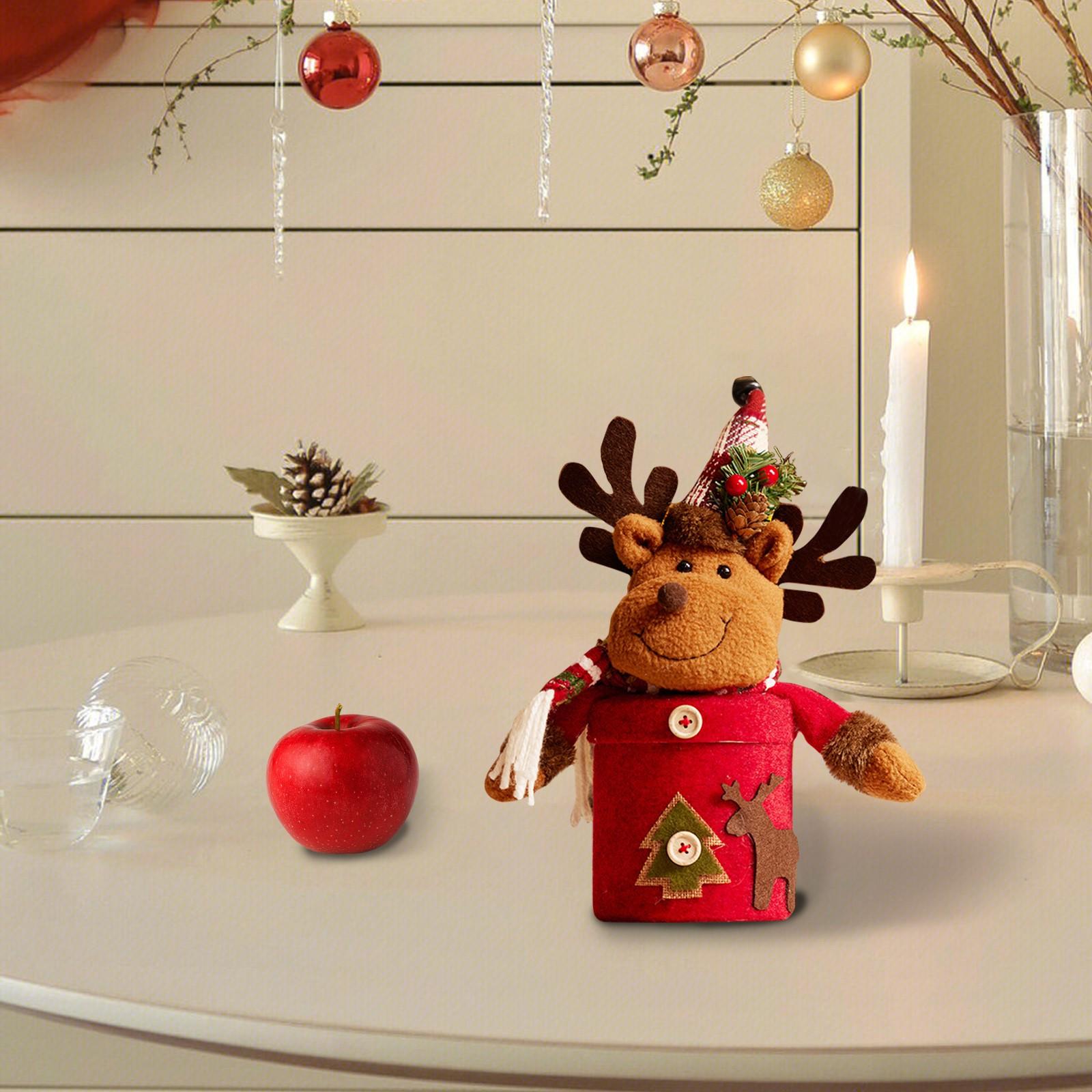 

Рождественская коробка Снеговик Кукла Лось Коробка Подарочная коробка для детского сада Рождественские украшения One Size коричневый