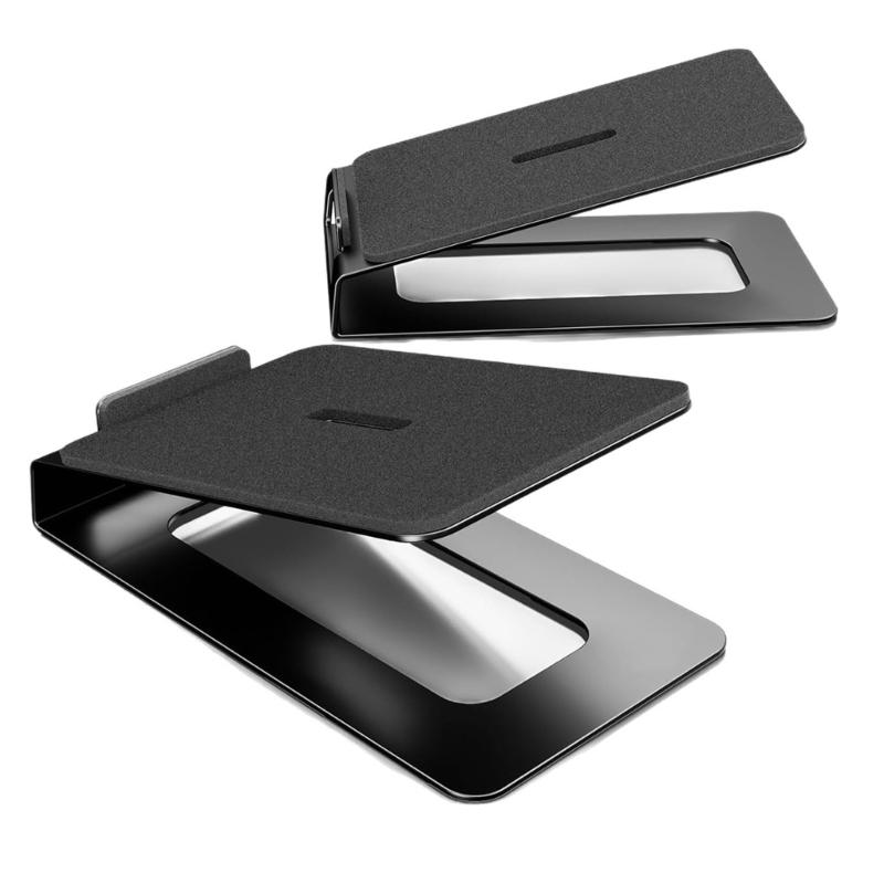 Heavy Duty Metal Desktop Speaker Stand Toolless Installation Optimizes Sound Projection For Home Office Use