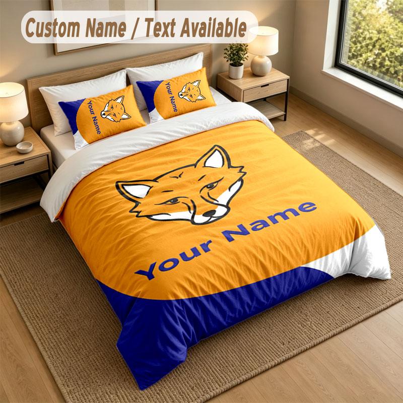 Bedding Set 1 Duvet Cover 2 Pillowcases Leicester City Print Soft Bed Linen Bedroom Decor