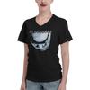 KJDMHMTE Women's t-Shirts Disturbed Band Women's Short Sleeve T-Shirt Casual V-Neck Cotton Athletic T-Shirts