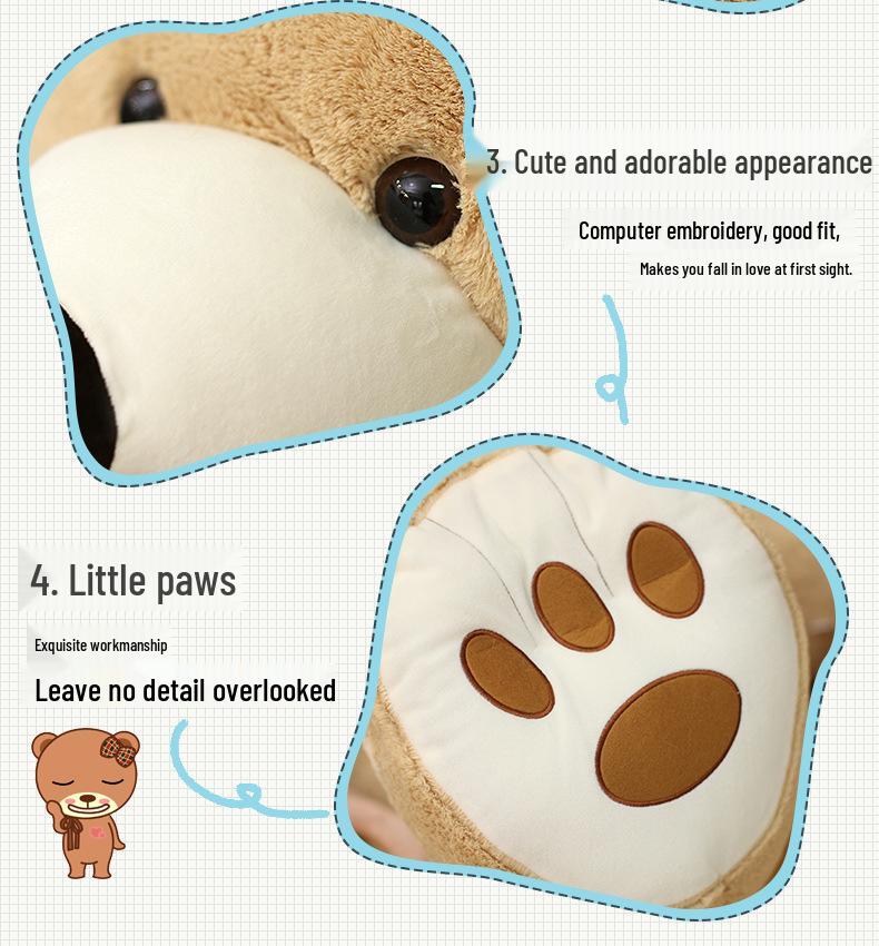 Huggy Bear American Plush Teddy, Cute Giant Panda Doll, Birthday Gift for Girls