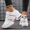 Leder Höhenerhöhende Einlegesohle Bequeme Plateau-Sneaker Lässige Damenschuhe Klobige Sneaker