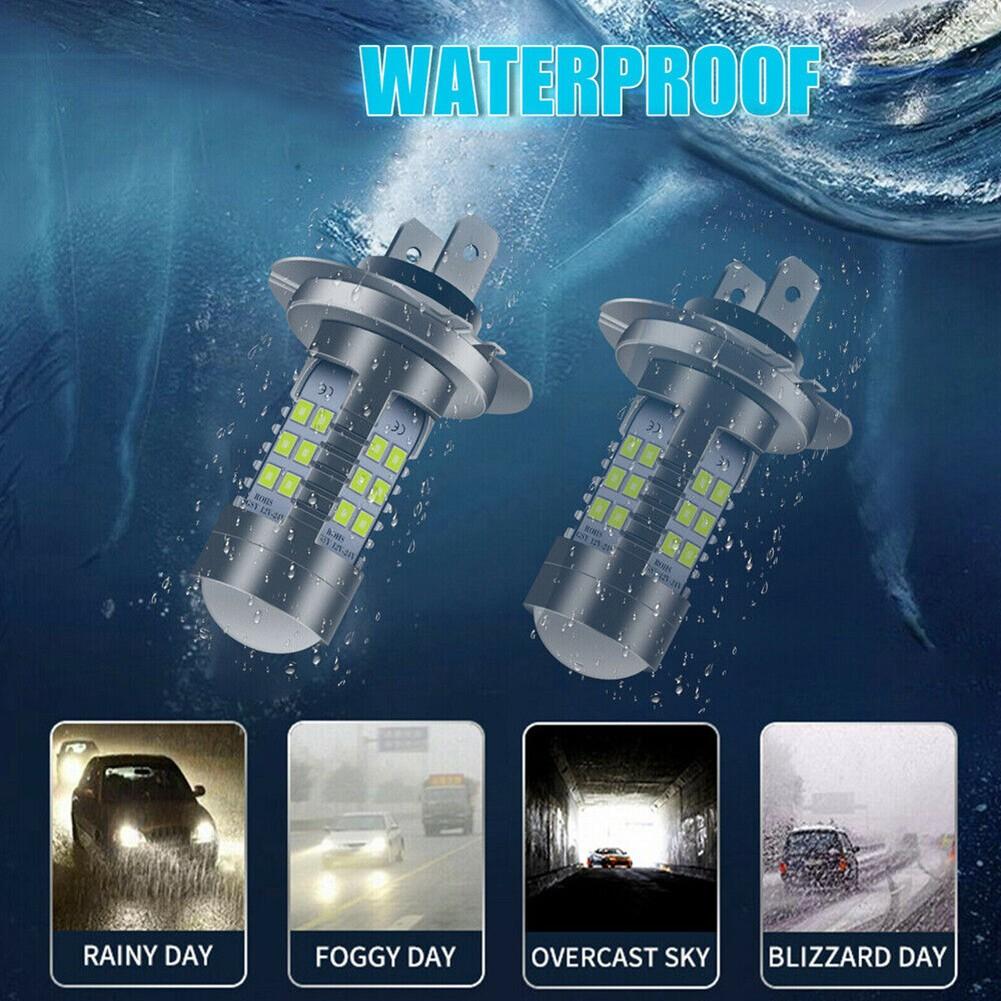 2 Pieces H7 LED Bulbs Kit 8.5*4.0 Cm H7 Super Bright 6000K Waterproof
