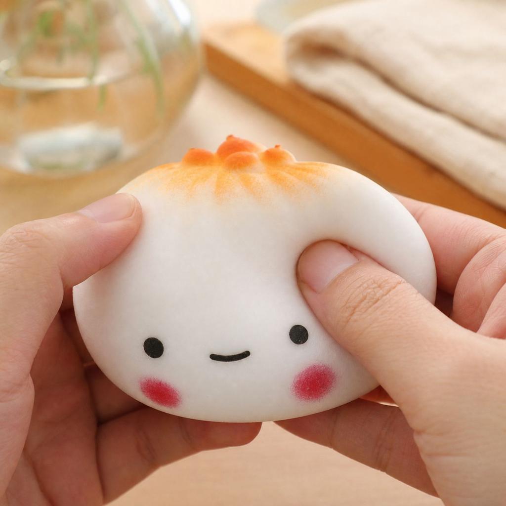 Cute Bun Shaped Toy with Soft Sensory for Kids and Adults