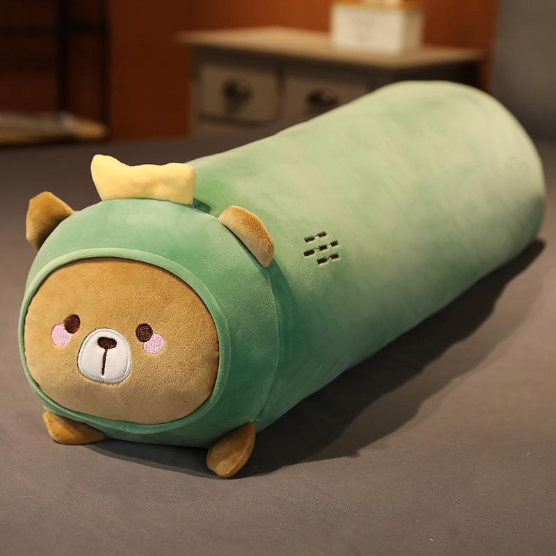 

Мягкая милая фрукт, животное, цилиндрическая длинная подушка, милый кролик-редис, динозавр, кукла, девочка, кровать, спящая, держащая кукольную подушку 70 cm