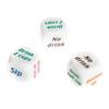 Drinking Game Dice Drop Resistant Clear Printed Commands Smooth Surface for Cocktail Party Bachelorette Trip Game Props