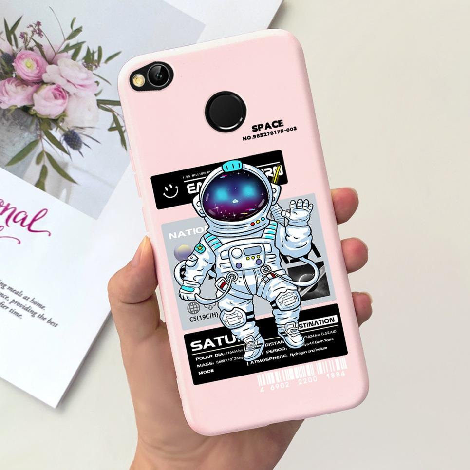 For Cover Xiaomi Redmi 4X Phone Case 2023 New Fashion Black Cat Sky Astronaut Back Bumper Soft Silicone TPU For Redmi4x 4 x