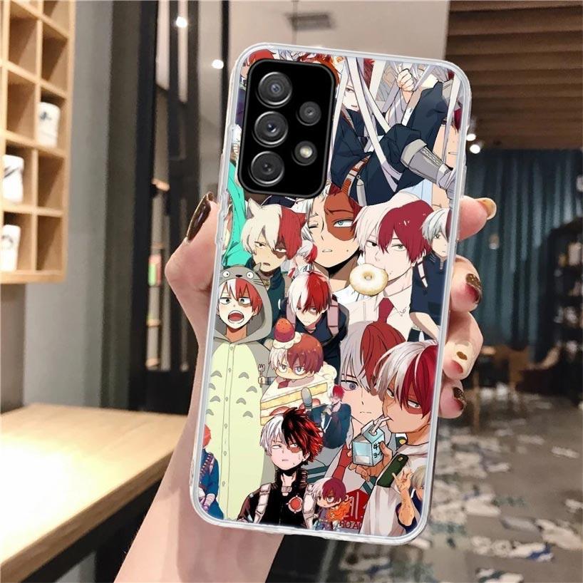 MHA Todoroki Shoto Soft Phone Case For Samsung Galaxy A16 A26 A36 A56 A15 A14 A13 A55 A54 A53 A35 A34 A33 A25 A24 A23 A05S A04S
