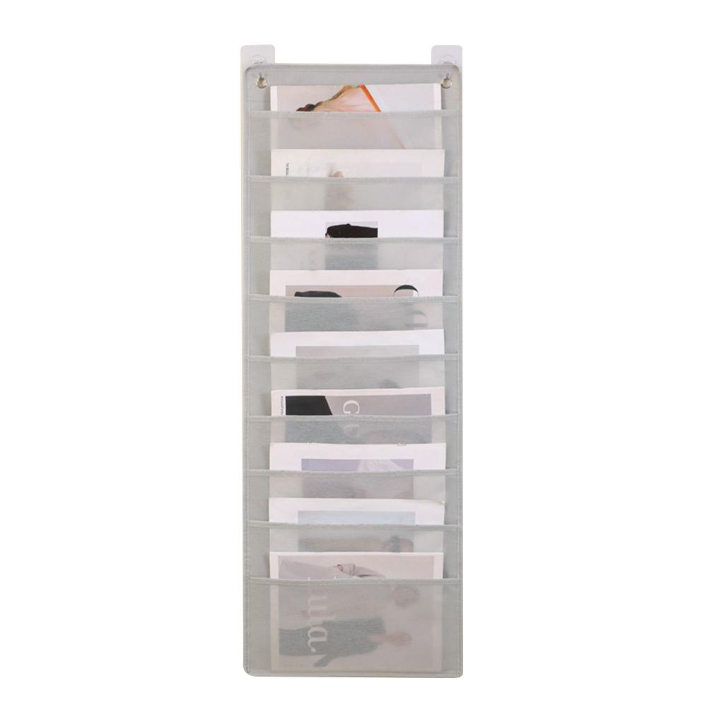 Non-woven Fabric Document Hanging Storage Bag 3/6/9-layer Folding Hanging File Large Capacity Pocket Chart Deskside Hanging Bag