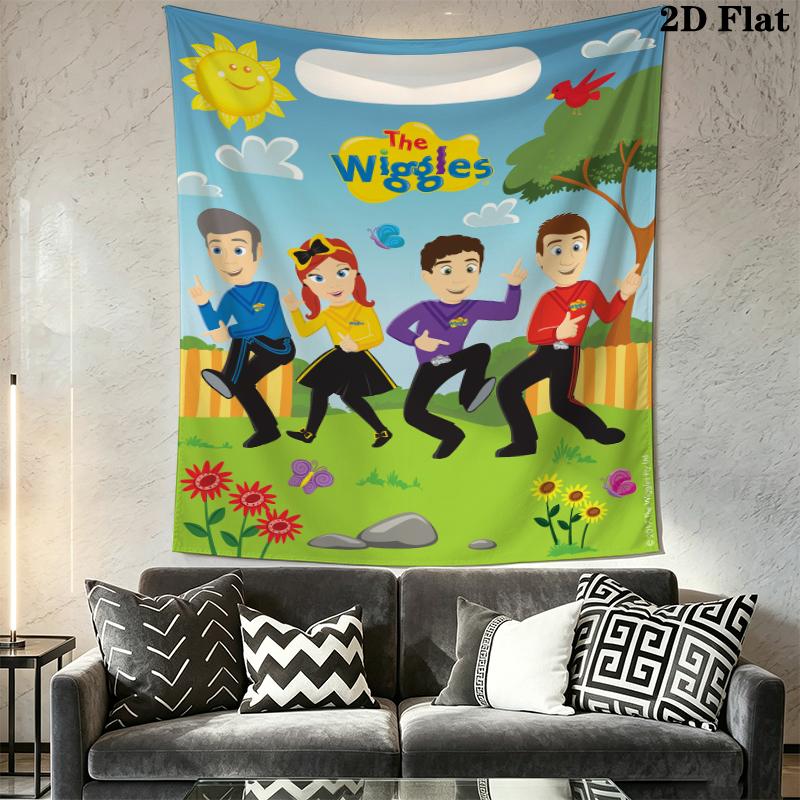 The Wiggles Wall Tapestry Aesthetic Wall Hanging Printed Fabric Blanket Decorative Tapestries for Bedroom Living Room Home Decor