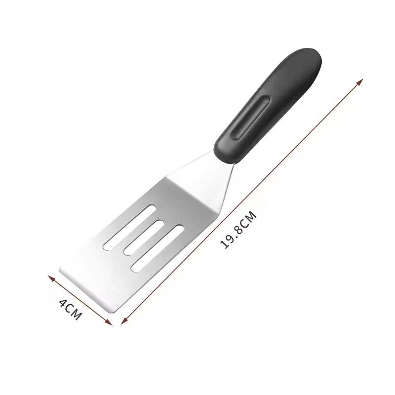 Stainless Steel Steak Fried Shovel Cooking Spatula Non-Slip Handle Pizza Shovel Pancake Beef Turner Scraper Kitchen BBQ Utensils