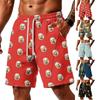 Herren lockere Air-Layer-Shorts mit Taschen, lässig, athletisch, Training, Fitnessstudio, Strandbekleidung, Kordelzug in der Taille, bequeme Passform