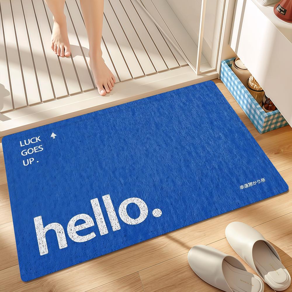 Hello Door Mat Bedside Fashion Entrance Bath Floor Decoration Corridor Door Welcome Mat Carpet Living Room Balcony