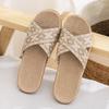 Four Seasons Women's Linen Deodorant Anti-slip Indoor/Outdoor Silent Slippers