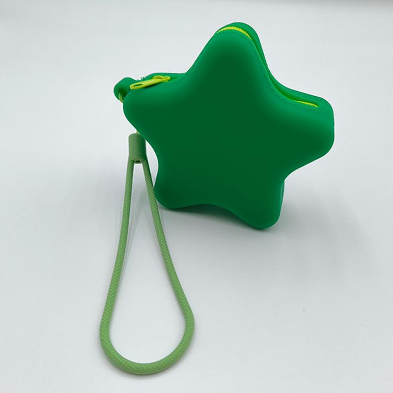Creative Silicone Coin Purse Portable Zipper Cosmetic Bag Starfish Shape Earphone Bag Women Girls Multifunction Storage Bag