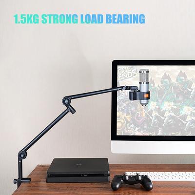 Suporte de Braço Articulado para Microfone de Mesa Ajustável Suporte de Montagem para Microfone Para Jogos, Podcasting, Streaming, Gravação, Microfone com Extensor