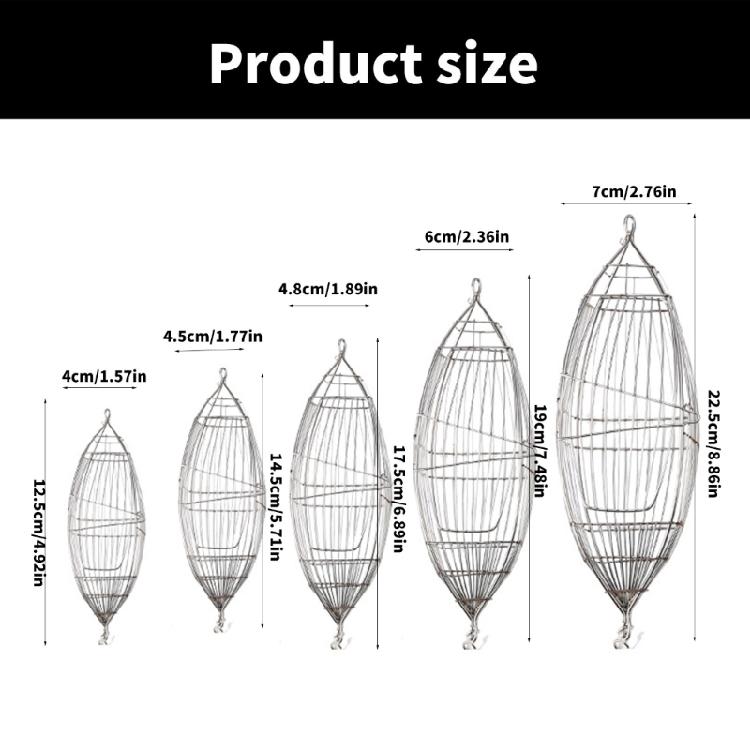Stainless Steel Baits Cage Basket Feeder Holder Fishing Baits Cage Replacement Baits Trap Cage Fishing Tool Easy to Use