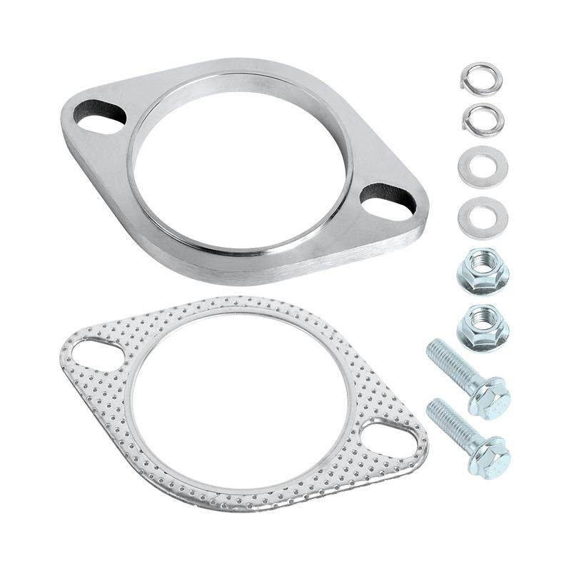 2 Bolt 304 Stainless Steel Exhaust Flange Connection Kit 51mm 63mm76mm Exhaust Flange & Gasket Connection Set with Bolts 51mm 2 inch