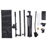 GUITTO Microphone Floor Stand with Phone Tablet Holder Adjustable Boom Mic Stand with Heavy Duty Base Dual Device Mount