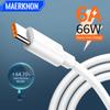 66W USB C Cable 6A Super Fast Charging Data Cord Phone Charger Type C Cable For Huawei Mate 40 50 Xiaomi 14 USB C Charger Cable