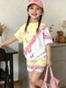 Whimsical 3D Butterfly Print 2 Piece Kids Summer Casual Set Lightweight Short Sleeve Shorts For Unisex Boys Girls