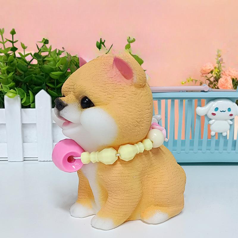 Squeeze Toys Stress Reliever Gift Nontoxic Bouncy Dog Fidget Toy Reusable Rebound Puppy for Kid Sensory Play