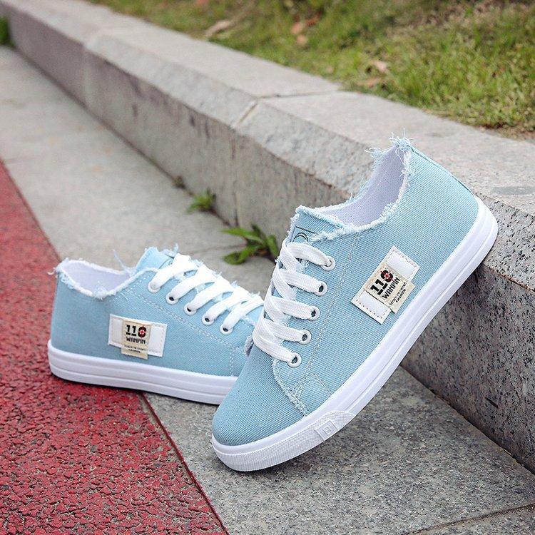 Summer Fashion Student Shoes White Shoes Women's Canvas Shoes Low Top Round Head with Casual Women's Shoes