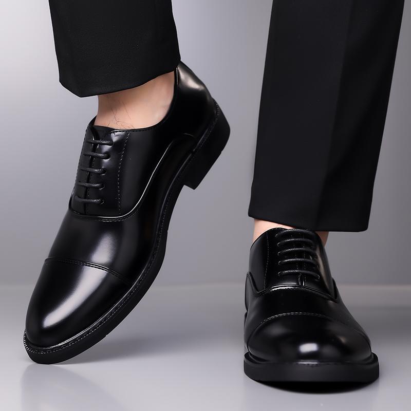 Hot selling men's leather shoes Leisure business and comfortable styles Groom's wedding party Plus Size Derby shoes