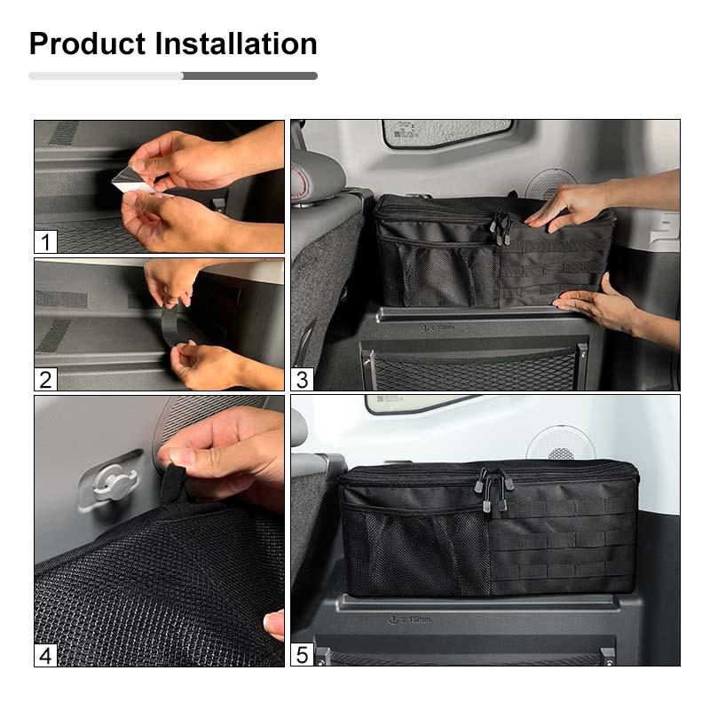 Trunk Rear Window Side Organizer Storage Bag Organizer Fit For Chery JETOUR T2 2023 Up For Jetour Shanhai T2 2024 Up Stowing Tidying Car Accessories