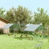 Chicken Coop Free Range Run For Chickens With UV Resistant Tarp Steel Mesh Feeder For 24 30 Chickens