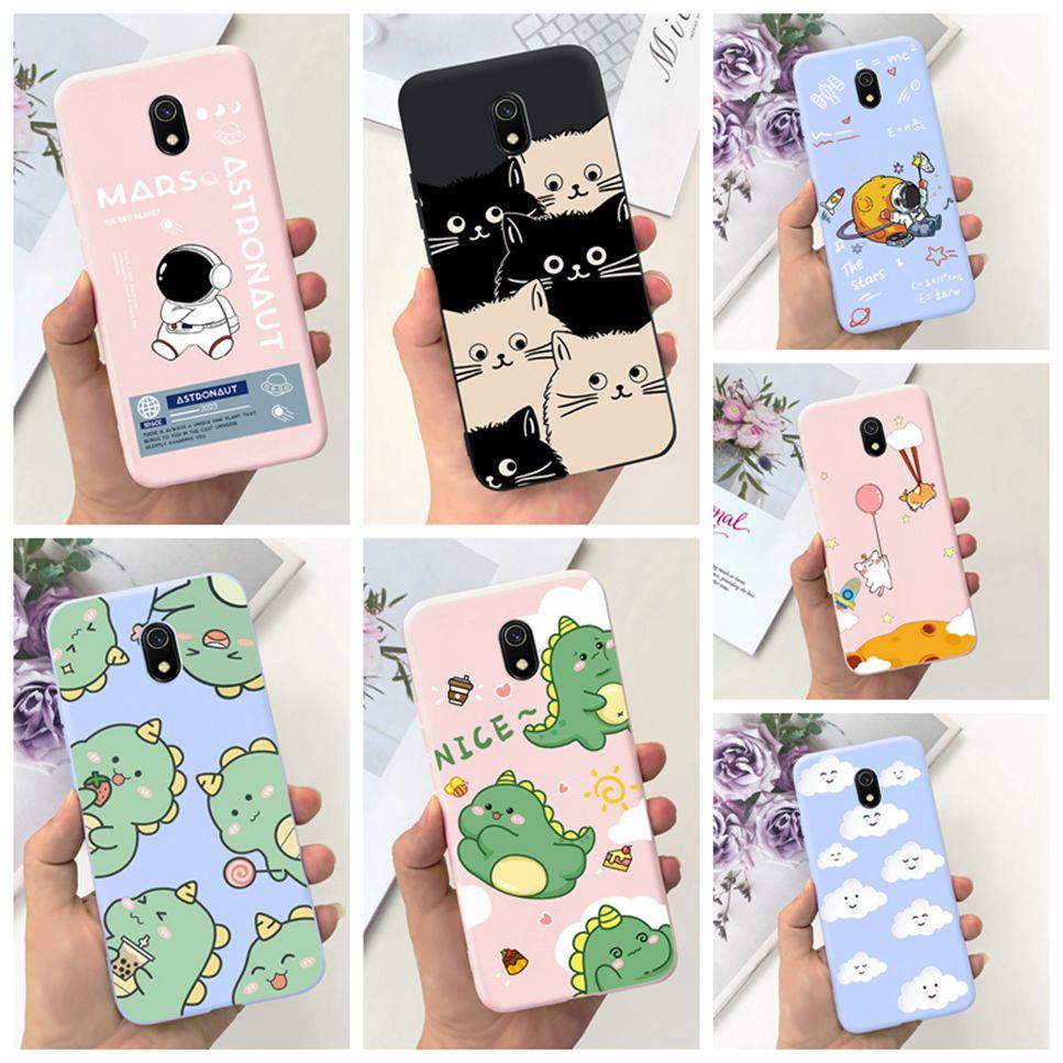 Cover For Xiaomi Redmi 8A Case Cartoon Dinosaur Astronaut Soft Silicone Cover For Xiaomi Redmi8A 8 A 8a 6.22" Phone Case Fundas