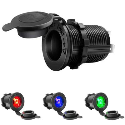 Car Cigarette Lighter Socket 12V 24V Waterproof Plug Power Outlet Adapter for Marine Boat Motorcycle Truck RV ATV with Wire