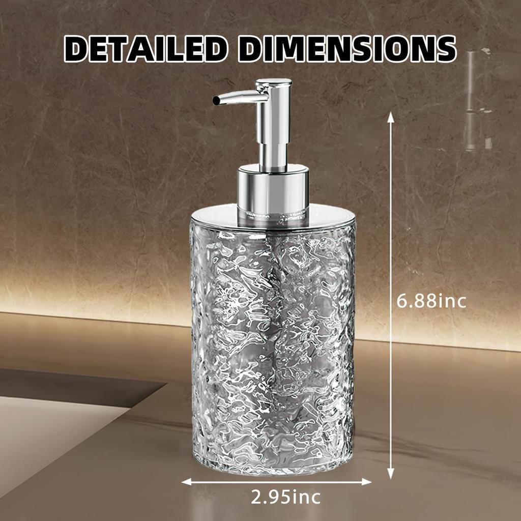 Soap Dispenser with Pump, Refillable Liquid Hand Soap Dish Soap Dispensers for Bathroom Counter, Kitchen Sink