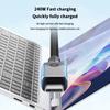 USB5.0 USB C to USB C Cable 80Gbps 16K@60Hz 240W Fast Charging USB C Data Cord Video Cable for Smartphone Laptops