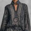 Spring Autumn New Fashion Paisley Floral Pattern Luxury Vintage Style Set