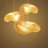 JOYINLED 50cm Hand Woven Bamboo Pendant Light, Modern Natural Rattan Ceiling Lamp for Kitchen Island Dining Room Cafe