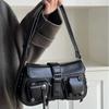 Trendy 2025 Texturovaná Biker Crossbody Kabelka přes rameno pro ženy