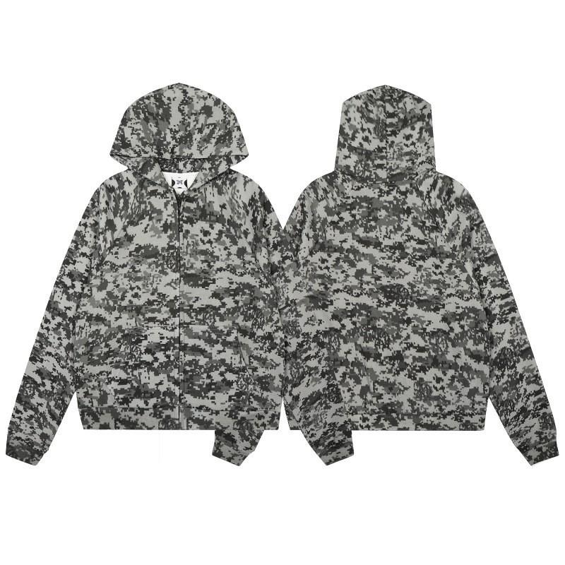 Mertra Heavy Industry Camo Loose Fit Hooded Sweatshirt Unisex Casual Trendy Top