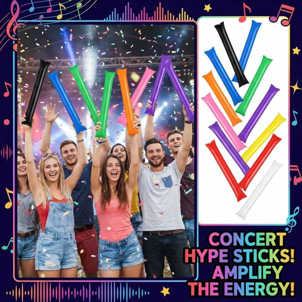 Concert Cheering Inflatable Stick, Thick Cheerleading Stick