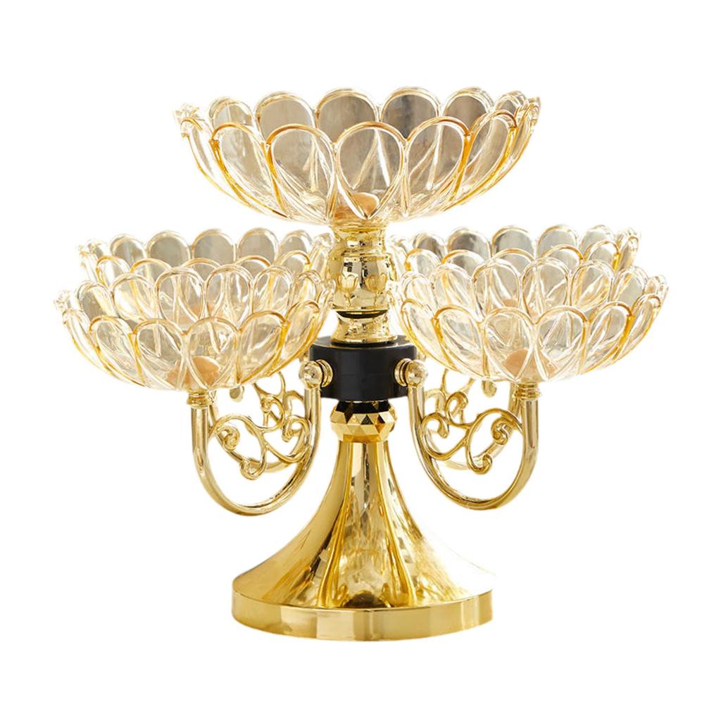 Dried Fruit Plate, Flower Snack Dessert Rotating Serving Tray for Restaurant, Hotel