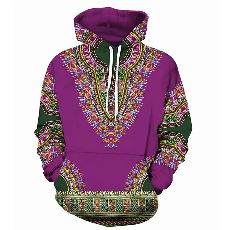 3D Print Men African Vintage Hoodies Sweatshirts Casual Oversized Hooded Sweatshirt Hip Hop Streetwear Tracksuit Male Clothes