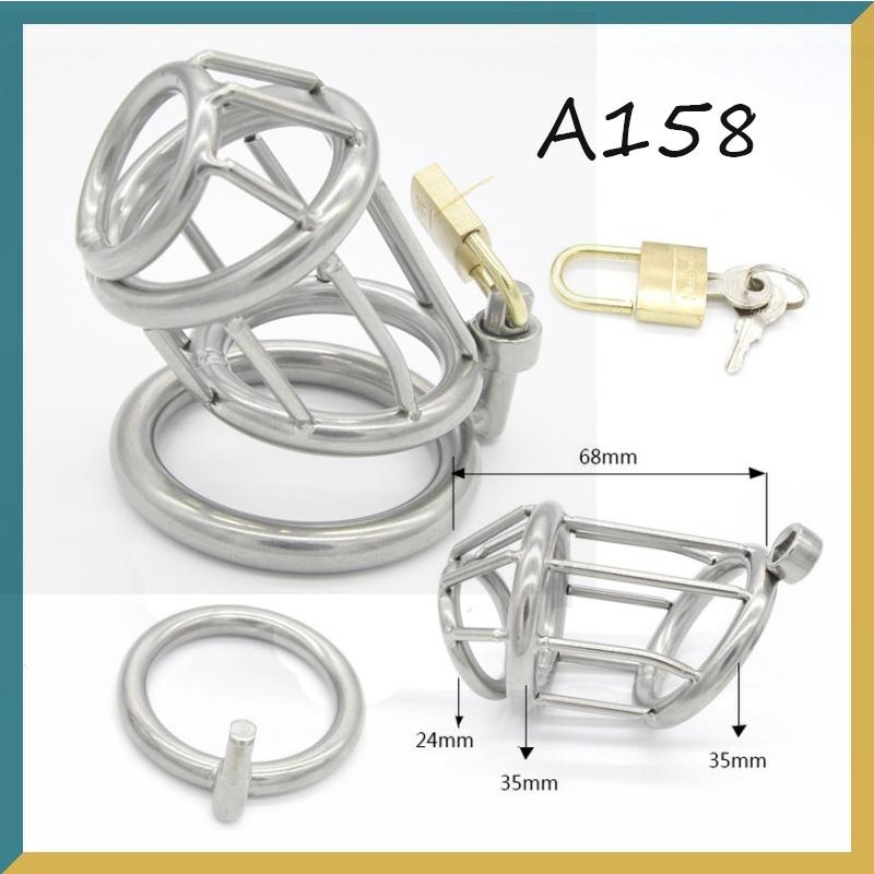 Stainless Steel Male Chastity Device Adult Cock Cage with Arc-shaped Cock Ring  Sex Toy Bondage Men Chastity Belt A224
