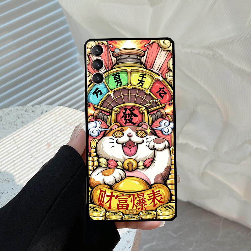 blessing lucky cat Case For Samsung Galaxy S24 Ultra S21 S22 S23 S25 S26 Ultra S10 Plus S20 S25 FE Cover Funda