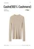 Women's Striped Slim-Fit Cashmere Knit Half-High Neck Top for Fall/Winter