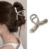 Metal Silver Simple Hair Clip Claw For Women Trendy Crab Catches Clamp Korea Headwear Accessories