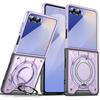 Case for Samsung Z FLIP 7 6 360 Degree Rotating Ring Holder Protective Case Magnetic Full Coverage Wireless Charging Kickstand