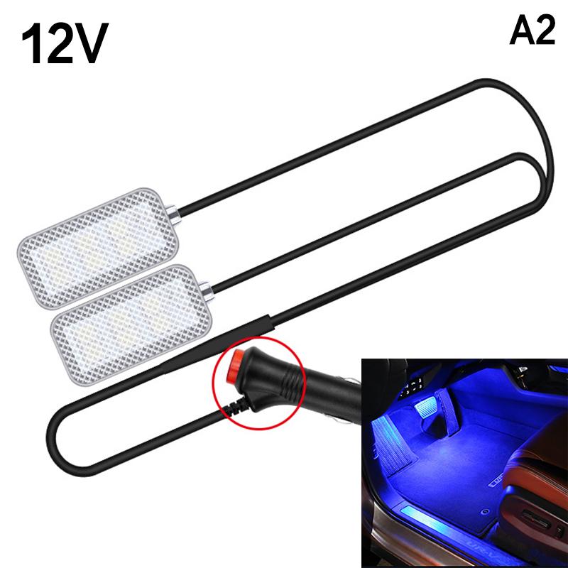 1 a 2/4 Luz de Neón para Coche Luz de Pie LED Retroiluminación Interior Encendedor de Cigarrillos Lámpara de Atmósfera USB Lámpara Decorativa para Coche