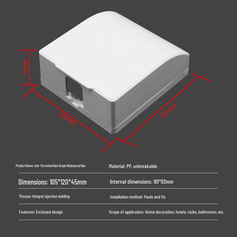 Self-Adhesive Type 86 Socket Waterproof Cover