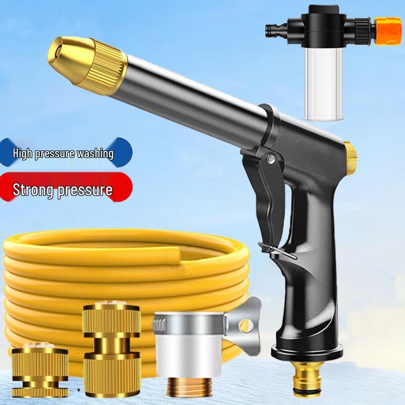 10m High-Pressure Car Wash Spray Gun Set with Hose, Nozzle, Connector, Water Gun for Home & Garden Use